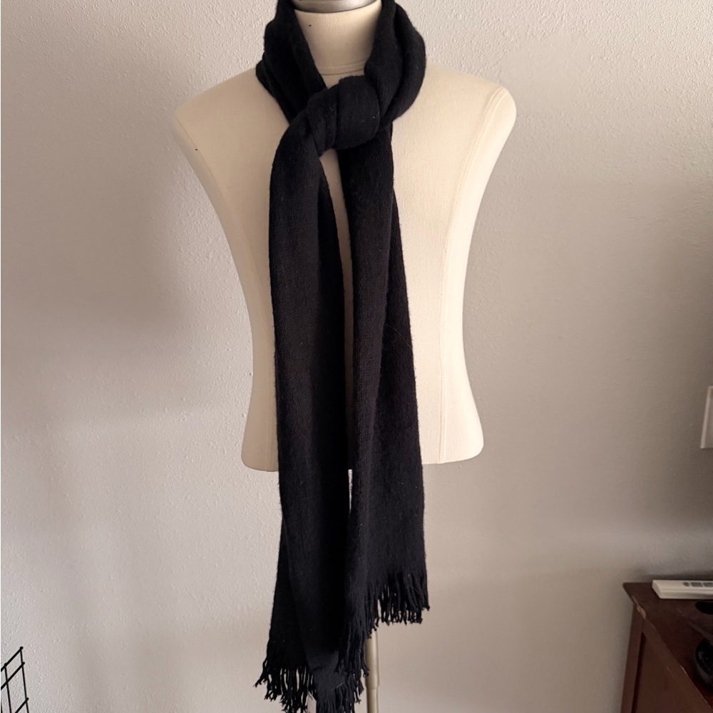Anna & Ava Classic Black scarf 90” x 14” New